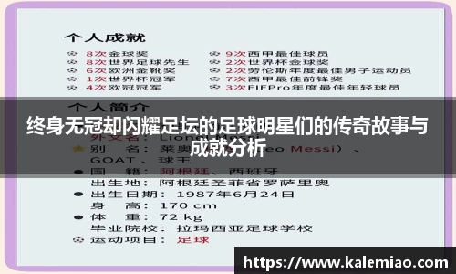 终身无冠却闪耀足坛的足球明星们的传奇故事与成就分析